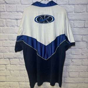 Vintage 90s Nike Big Swoosh Basketball Baggy Shirt XXL Warm Up Jumper Hoops